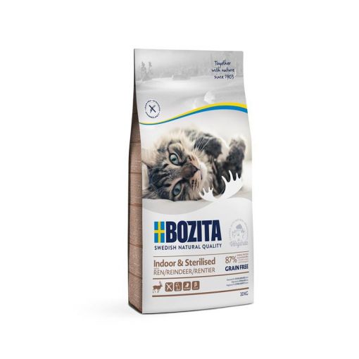 Bozita Cat Indoor& Sterilised Grain free Reindeer 10kg